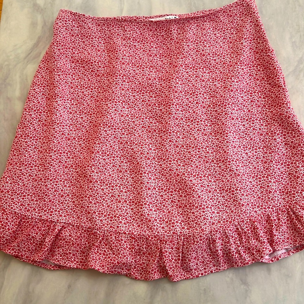 Abercrombie & Fitch Pink Ruffled A-Line Skirt